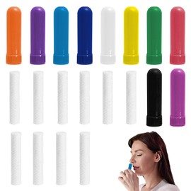 Pack of 10 Smelling Pens, Inhaler Pen for the Nose, Smelling Pen with Wick for Aromatherapy, Nasal Inhaler Pen for Essential Oils, Wick Inhaler, Refillable Inhaler Stick