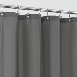 ALYVIA SPRING Extra Long Fabric Shower Curtain Liner Waterproof - 72" x 84", Soft & Lightweight XL Shower Curtain with 3 Magnets, Machine Washable - 72x84, Dark Gray