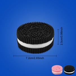 2 PCS Taba Squishy,Squishy,Fufu Squishy,Oreo Squishy,Taba Squishy Oreo,Perfect Desktop Accessory for Anxiety and Stress Relief (Black and Pink)