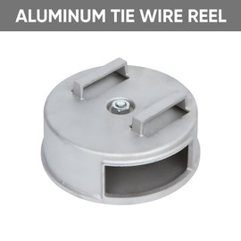 Premier Tie Wire Reel, Lightweight Aluminum, Right Handed and Left Handed with Rewind Knob with Belt Loop Holder. For Concrete Rebar & Ironwork uses. (Aluminum)