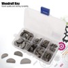 flexman 80Pcs Metric Woodruff Key Assortment Kit, Stainless Steel Semicircular