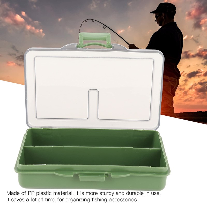 Fishing Tackle Box 2Pcs Multiple Compartments Box Organizer for Fishing