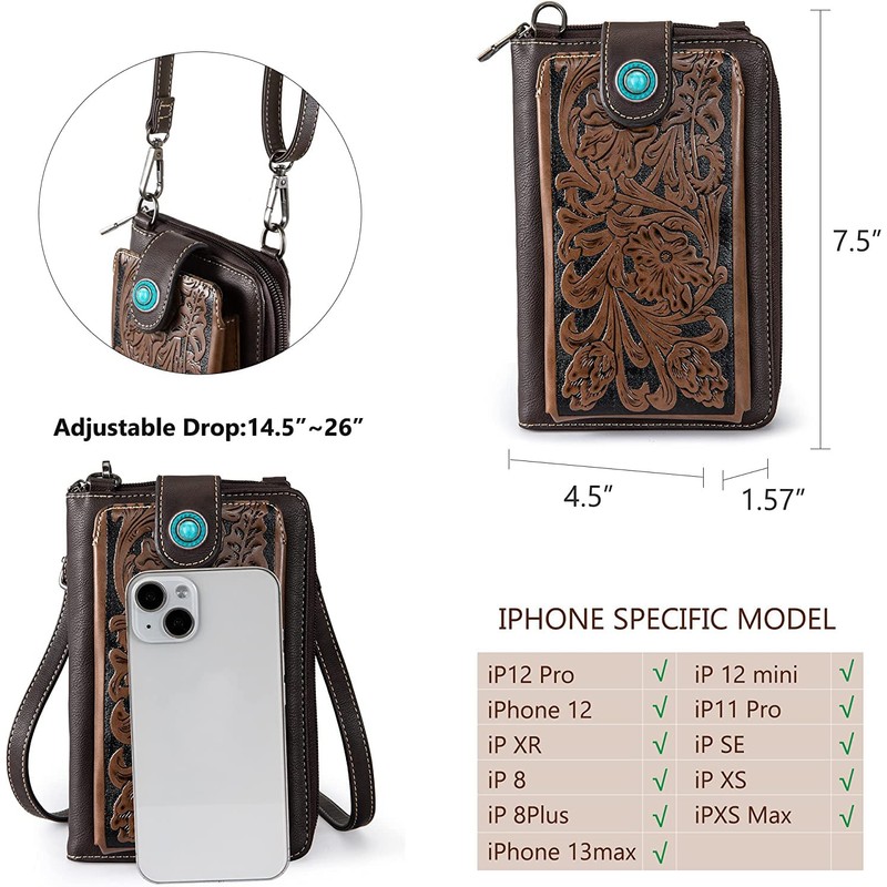 Montana West Crossbody Cell Phone Purse For Women Western Style