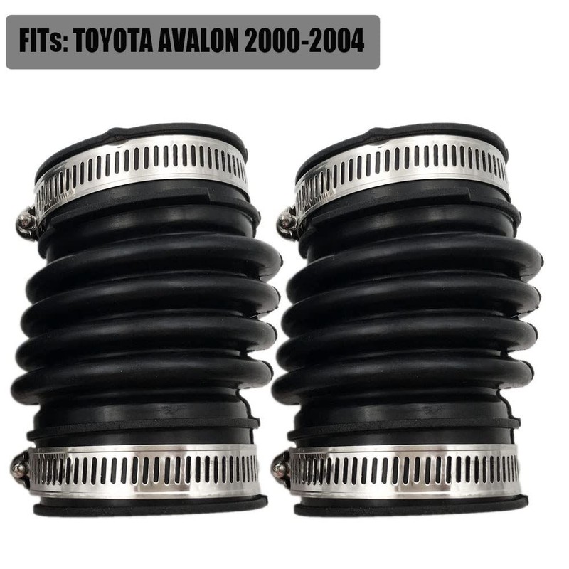 2 Piece Air Intake Hose with Clamps Compatible with Avalon