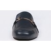 Feversole Mocasines de moda para mujer, Ribete de barra azul