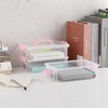 BTSKY 3 Layers Dolphin Clear Plastic Pencil Box - Multipurpose