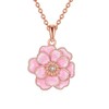 DAYLINLOVE Peony Necklace 925 Sterling Silver Peony Flowers Jewelry for