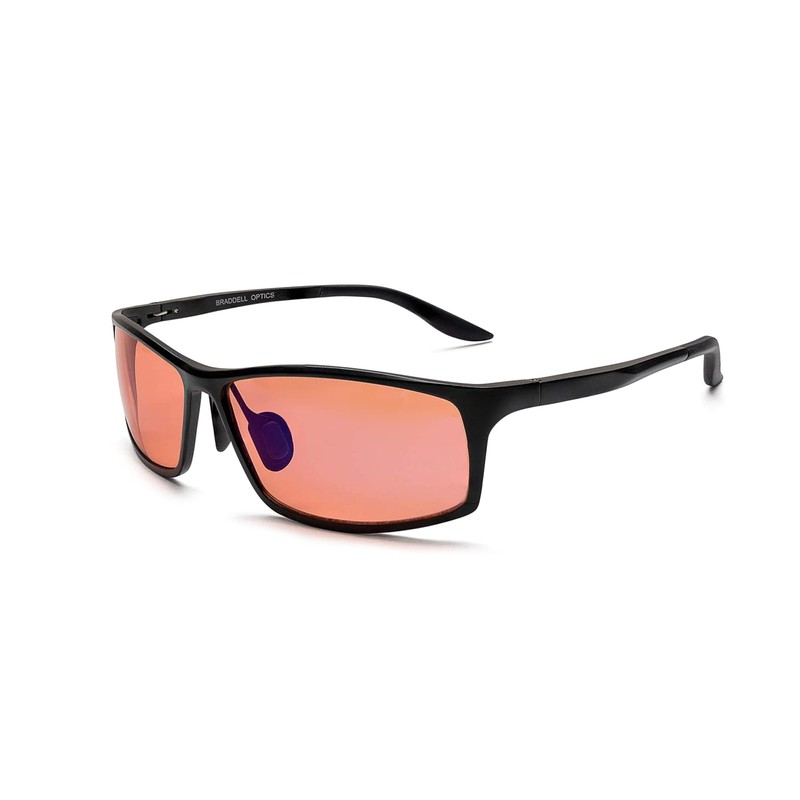 BRADDELL FL-41 Rose Tinted Blue Light Glasses for Migraine Light