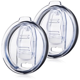 SUNRAYNEST Replacement Lids for 20 oz Tumblers, 2 Pack, Splash-Resistant Clear Covers with BPA-Free Plastic and Secure Silicone Seal