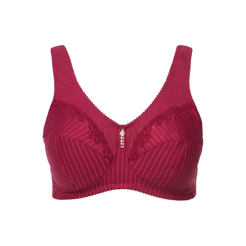 Ulla Popken Ladies’ Relief Bra, Non-Wired, Rhinestone Pendant, C–G Cup