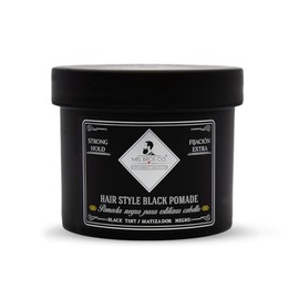 MEL BROS CO. - Hair Style Black - Pomada negra para estilizar, oscurecer y matizar cabello con canas. Extra Fijación 4 oz.