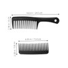 Baluue 2pcs Portable Wide Tooth Comb for Curly Long Hair