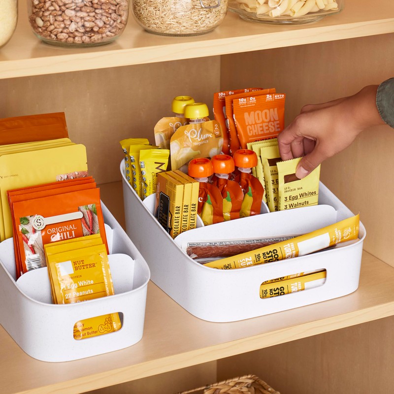 YouCopia ShelfBin Adjustable Snack Bin, BPA-Free Divided Storage Basket for