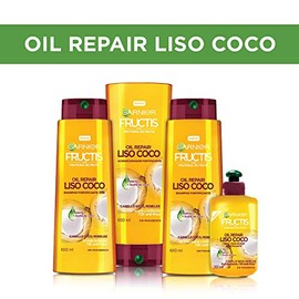 Garnier, Fructis Crema Para Peinar Oil Repair Liso Coco, 300 Ml