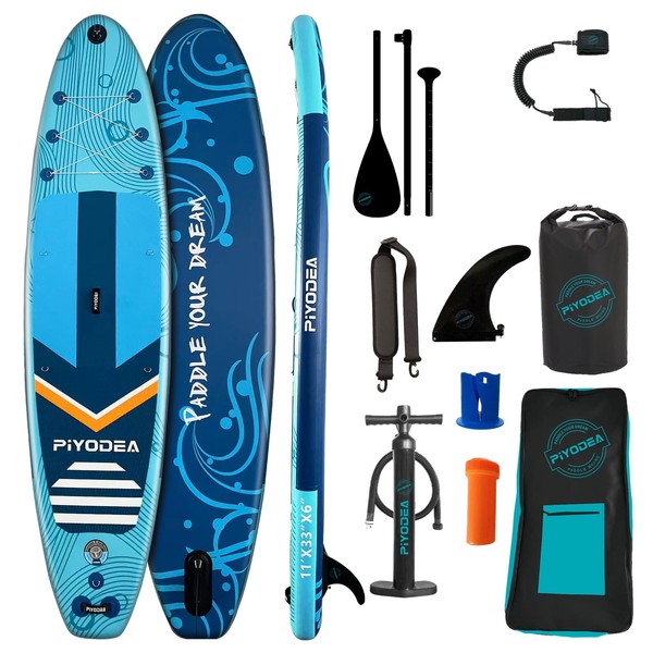 PIYODEA Paddle Board, Inflatable Paddle Board, Blow Up Paddle Board,