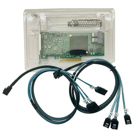 LSI 9300-8i RAID Controller Card PCI E 3.0 12Gbps HBA IT Mode ZFS FreeNAS unRAID + 2 SFF-8643 SATA Cable RAID Expander