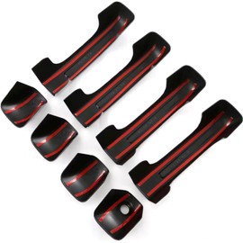 eLoveQ Gloss Black Door Handle Cover for 2019-2023 Ram 1500 w/o Smart Keyless