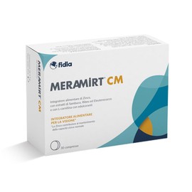 Fidia Farmaceutici MERAMIRT CM 30 Compresse Masticabili, Integratore Alimentare a Base di Zinco, con Estratti di Sambuco e Ribes, Eleuterococco e L-carnitina, Stress Visivo da Digital Device