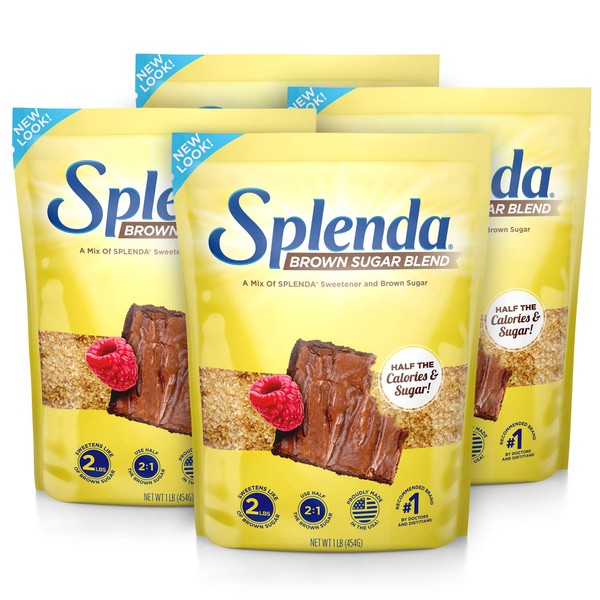 SPLENDA Brown Sugar Blend Low Calorie Sweetener for Baking (1 Pound, Pack of 4)