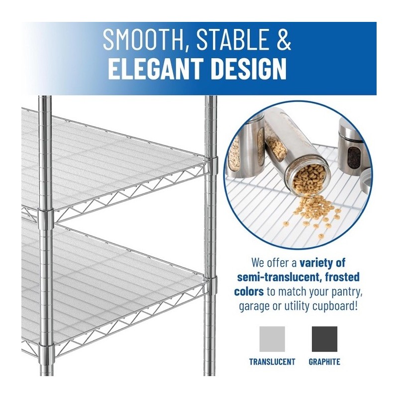 Sterling Shelf Liners For 24" X 48" shelf, Opaque Plastic,