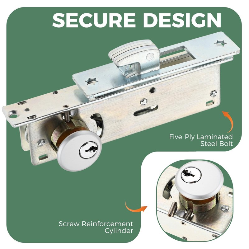 MOOTVGOO Storefront Door Mortise Lock Hook, Commercial Door Locks, Hook