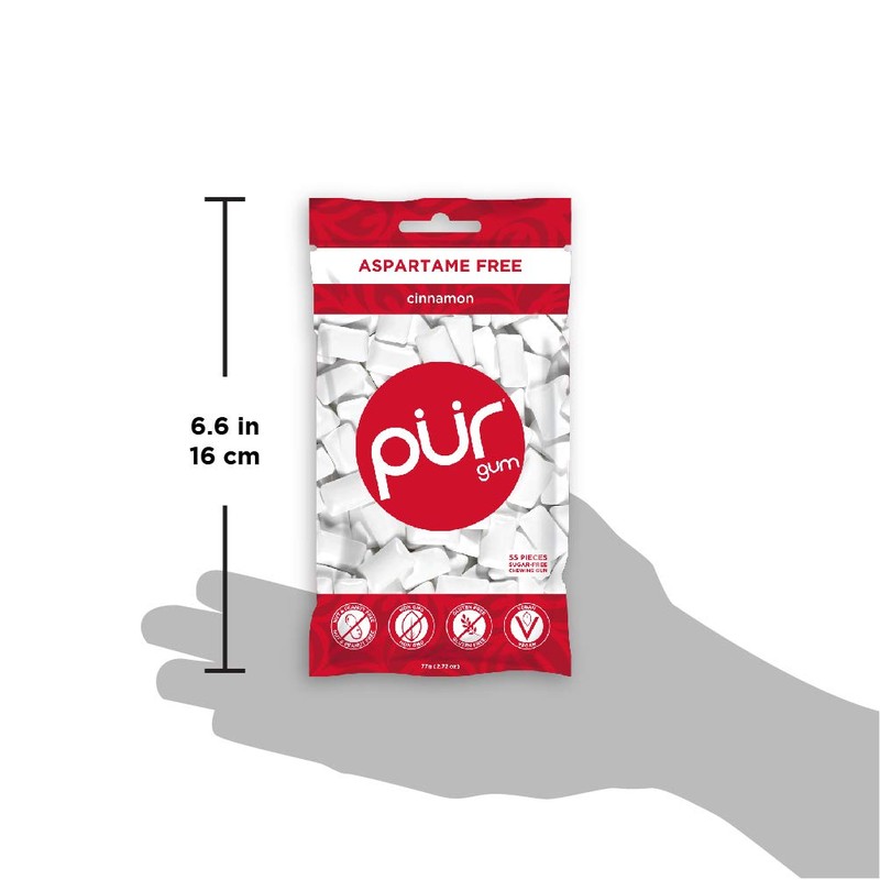 PUR Gum Cinnamon, 55 Count (pack of 2)