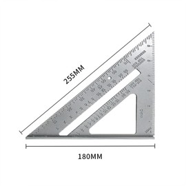 7 Inch Carpenters-Square-Aluminium Speed Square - Versatile Set Alloy Square Multi-Functional Carpenter's Tool, Suitable for Engineers, Home Builders, Roofing and Windows