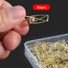 50PCS Small Gold Paper Clips, Multi-Purpose Metal Wire Hollow Invoice