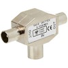 Premium Cord TV Aerial Splitter IEC 75 Ohm 1xF-2xM