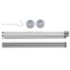 Logos 71905009 Portable Lantern Pole, Silver, Approx. Width 17.7 x