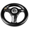 Black Round 3 Spoke Hand Wheel with Rotary Handle for