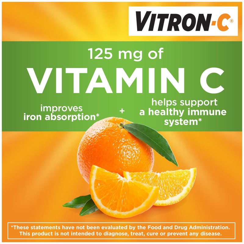 Vitron-C High Potency Iron Supplement with 125 mg Vitamin C,