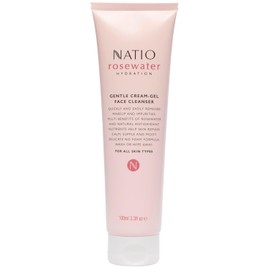 Rosewater Gentle Cream-Gel Face Cleanser by Natio for Women - 3.3 oz Cleanser | Con Agua de Rosas, Fórmula Suave