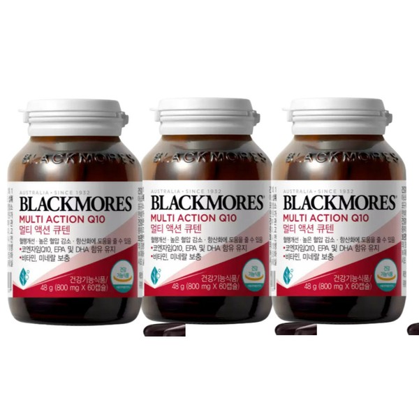 Blackmores Multi-Action Q10 / 800mg x 60 capsules x 2 (3 sets) / 블랙모어스 멀티액션 큐텐 / 800mg x 60캡슐x 2 (3세트)