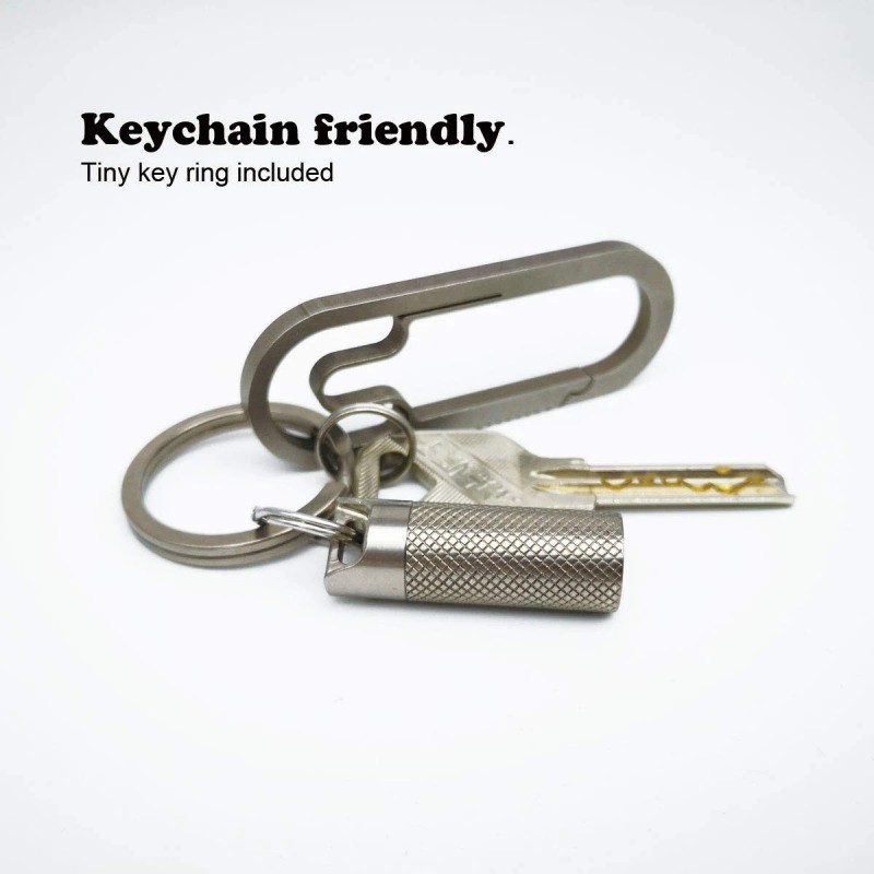 Haxtec Small Pill Box Titanium Pill Fob Necklace Nitro Mini