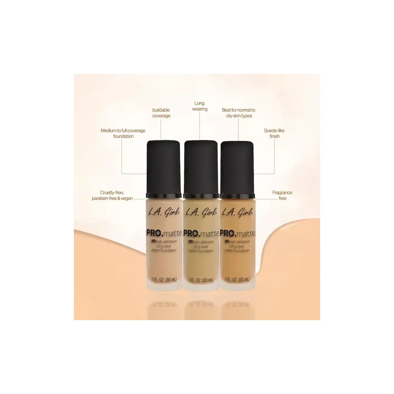 Pro Matte Base De Maquillaje L.a Girl - Alta Cobertura