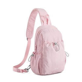 G4Free Sling Bag for Women, Casual Crossbody Handbag Fashionable Shoulder Backpack Lightweight Chest Bag(Pink)