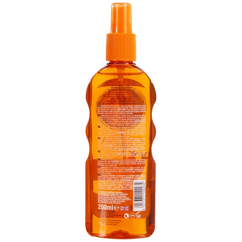 Cabana Sun Original Carrot Oil Accelerates Tanning 200ml