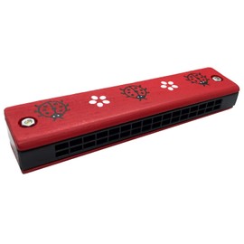 Polish Folk Arts Wooden Harmonica Hand Painted Musical Toy Instrument for Adults Beginner Students as Gift by Poland