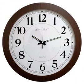GB6010 Extra Large Walnut Round Wall Clock 60cm