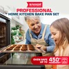 BAKKEN 6-Piece Kitchen Baking Pan Set - Commercial Grade Carbon