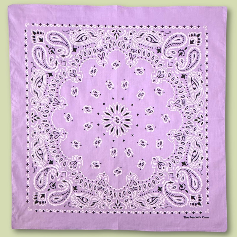 The Peacock Crew Lavender Bandana in Premium Soft Cotton for