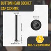 DTGN M8-1.25x90mm Button Head Socket Cap Screws - 5Pack -