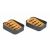 simplywire – Pack of 2 – Plastic Soap Dishes with