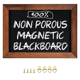 Umtiti Blackboard Magnetic Blackboard, 10" x 14" (26cm x 36cm), Pine Wood Framed Rustic Vintage Decor Chalkboard for Wedding, Kitchen, Bar, Restaurant, Home Menu (HB-BN-2636) DE