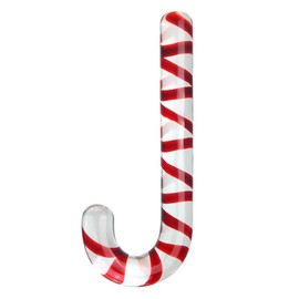 Glass Christmas Cane, Crystal Glass Candy Cane, Suitable for Christmas Tree Decoration DIY (17.5cm)