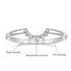 Titaniumcentral Wedding Bands for Women Pear & Round Shaped CZ