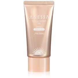 Anessa Face Sunscreen BB Natural (Natural - Dark Skin Color) (SPF50+, PA+++), 1.1 oz (30 g)