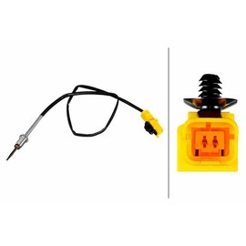 HELLA 6PT 010 376-591 Sensor, Exhaust Gas Temperature – 2-Pin – Screwed – Cable: 590 mm