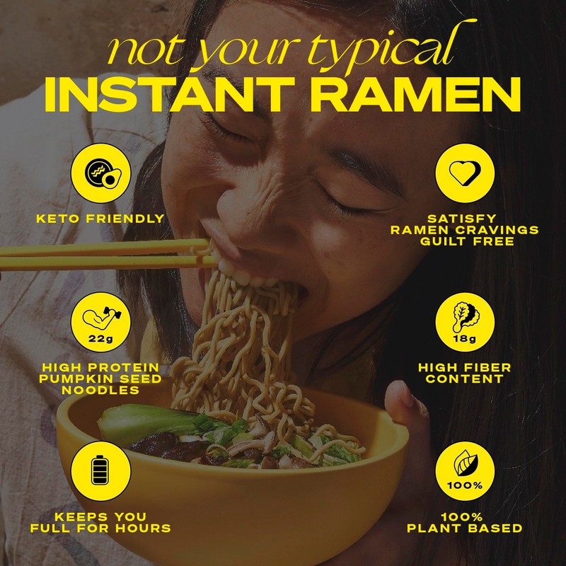 immi Roasted "Pork" Tonkotsu Ramen, 100% Plant Based, Keto Friendly,